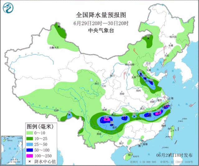 ▲圖為近30天全國(guó)降水實(shí)況圖。來(lái)源：中央氣象臺(tái)