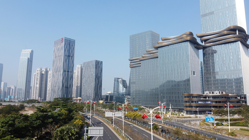 2024年1月1日，廣東珠海，橫琴粵澳深度合作區(qū)樓群。
